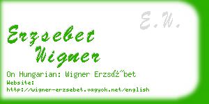 erzsebet wigner business card